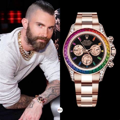 adam levine rainbow rolex|Rolex rainbow watch.